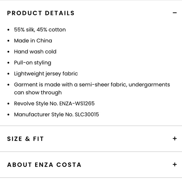 Enza Costa Silk Knit Perfect Tee Ecru NWOT Size Small - Picture 7 of 7